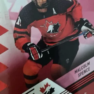 Malcolm Spence 2024 Upper Deck Team Canada Juniors Hockey Red Foil Parallel  #38