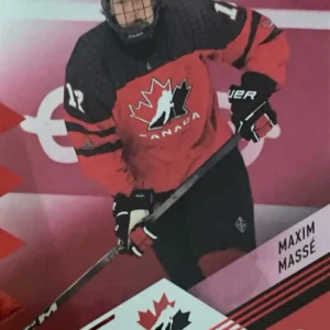 Maxim Masse 2024 Upper Deck Team Canada Juniors Hockey Red Foil Parallel  #58
