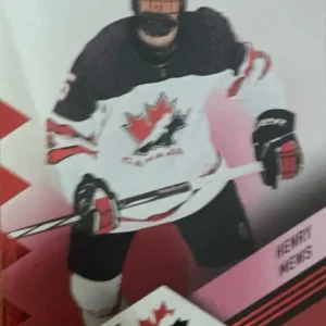 Henry Mews 2024 Upper Deck Team Canada Juniors Hockey Red Foil Parallel  #61
