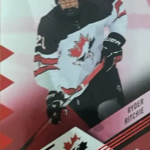 Ryder Ritchie 2024 Upper Deck Team Canada Juniors Hockey Red Foil Parallel  #63