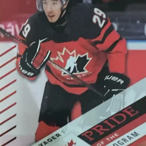 Brayden Yager 2024 Upper Deck Team Canada Juniors Hockey Red Foil Parallel - Pride of the Program  #80
