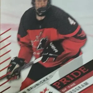 Harrison Brunicke 2024 Upper Deck Team Canada Juniors Hockey Red Foil Parallel - Pride of the Program  #97