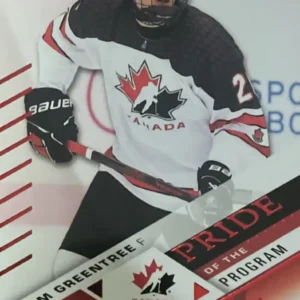 Liam Greentree 2024 Upper Deck Team Canada Juniors Hockey Red Foil Parallel - Pride of the Program  #98