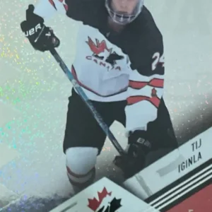 Tij Iginla 2024 Upper Deck Team Canada Juniors Hockey Pattern Foilboard Parallel  #27