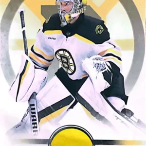 Jeremy Swayman 2023-24 Upper Deck Bruins Centennial Box Set Base Set Yellow Parallel #83