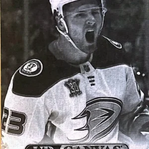 Mason McTavish 2024-25 Upper Deck Series 1 Hockey UD Canvas Black and White Parallel #C-83