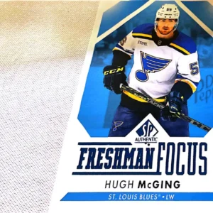 Hugh McGing 2023-24 SP Authentic Hockey Freshman Focus Blue Parallel #FF-8