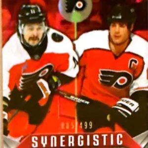 Travis Konecny / Owen Tippett 2024-25 Upper Deck Synergy Hockey Synergistic Duos Stars Red Parallel #SD-4 /499
