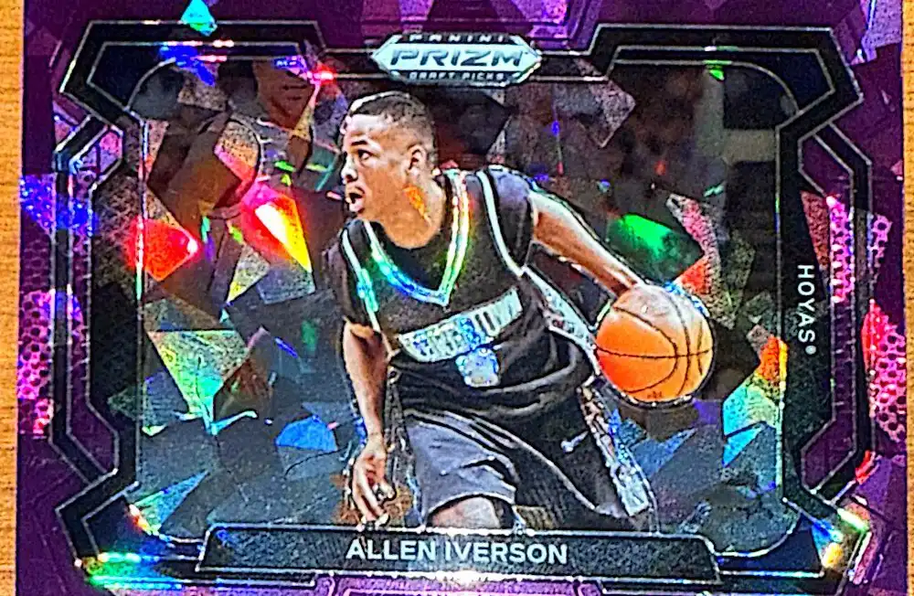 Allen Iverson 2024 Panini Prizm Draft Picks Basketball Base Variation Prizms Purple Ice #33 /149