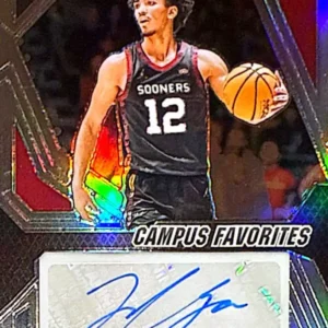 Milos Uzan 2024 Panini Prizm Draft Picks Basketball Campus Favorites Signatures Prizms Silver #CFS-MUZ