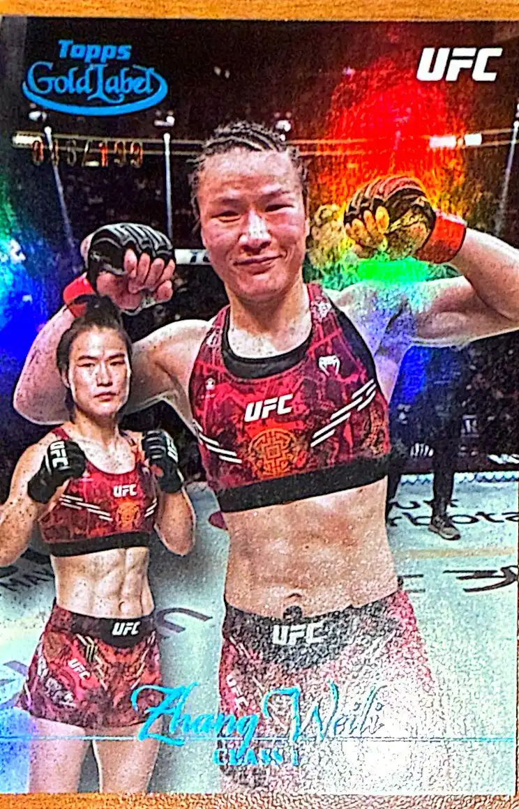 Zhang Weili 2024 Topps Gold Label UFC Class 1 Base Blue #95 /199