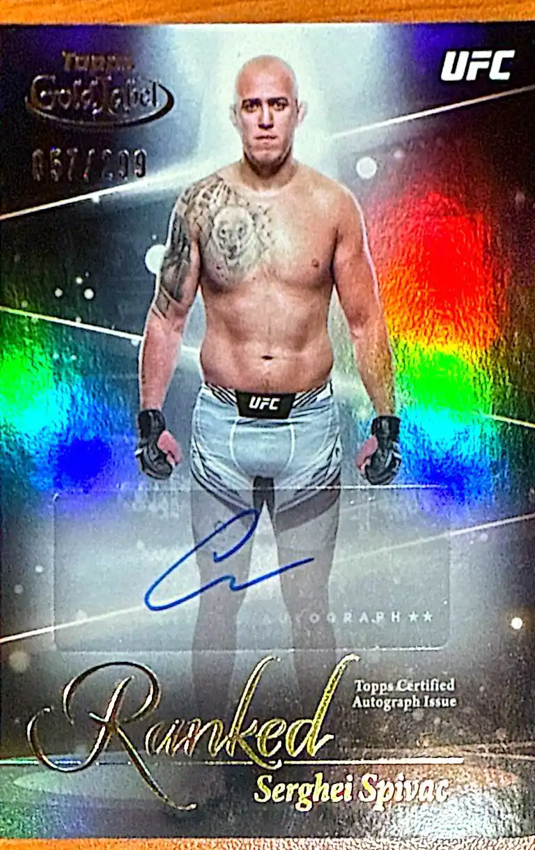 Serghei Spivac 2024 Topps Gold Label UFC Ranked Ink Autographs #RIK-SSP