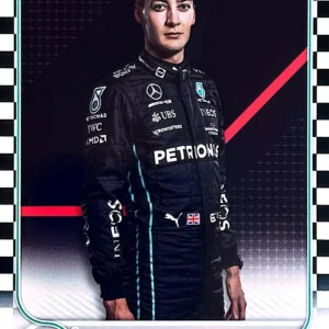 George Russell - F1 Drivers 2022 Topps Formula 1 Racing Base Checker Flag Parallel #17