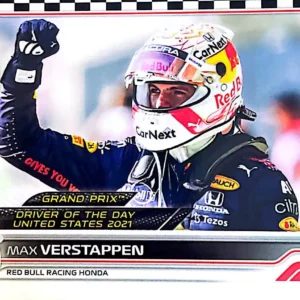 Max Verstappen - Grand Prix Driver of the Day 2022 Topps Formula 1 Racing Base Checker Flag Parallel #188