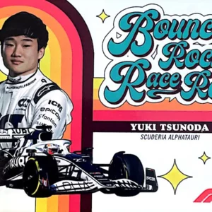 Yuki Tsunoda 2022 Topps Formula 1 Racing Bounce, Rock, Roll, Race #BRRR-YT