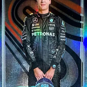 George Russell 2024 Topps Chrome Formula 1 Racing Base - F1 Drivers Refractors Parallel #5