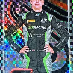 Taylor Barnard 2024 Topps Chrome Formula 1 Racing Base - F2 Drivers Checker Flag Refractors Parallel #36