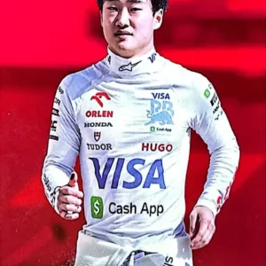 Yuki Tsunoda 2024 Topps Paddock Pass Formula 1 Base Set - F1 Red Foil Parallel #17