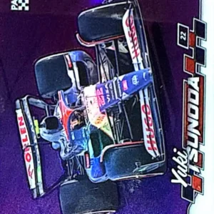 Yuki Tsunoda 2024 Topps Paddock Pass Formula 1 Base Chrome - F1 Cars Purple Refractors Parallel #47 /75