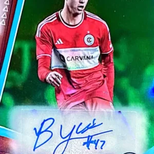 Brian Gutiérrez 2024 Topps Chrome MLS Soccer Chrome Autographs Neon Green Refractors #CA-BG /99