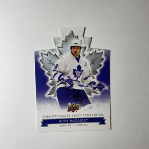 Alyn McCauley 2017-18 Upper Deck Maple Leafs Centennial Base Set - Blue Die-Cut #8