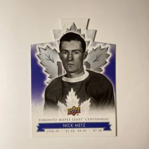 Nick Metz 2017-18 Upper Deck Maple Leafs Centennial Base Set - Blue Die-Cut #24