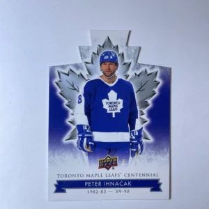 Peter Ihnacak 2017-18 Upper Deck Maple Leafs Centennial Base Set - Blue Die-Cut #60