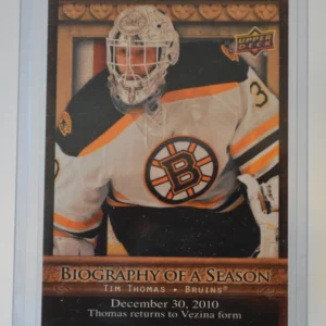 Tim Thomas 2010-11 Upper Deck Biography of a Season Biography of a Season #16