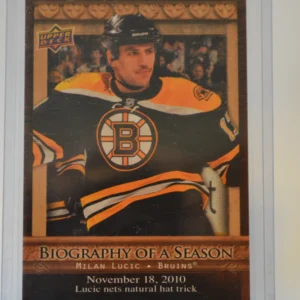 Milan Lucic 2010-11 Upper Deck Biography of a Season Biography of a Season #17