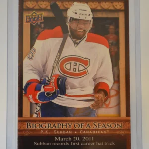 P.K. Subban 2010-11 Upper Deck Biography of a Season Biography of a Season #29