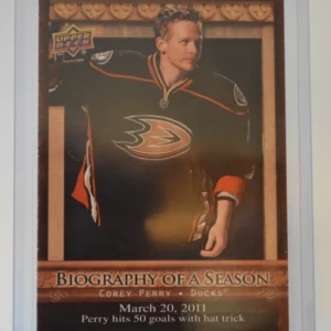 Corey Perry 2010-11 Upper Deck Biography of a Season Biography of a Season #30