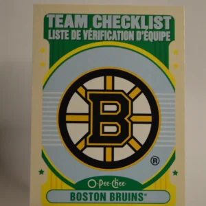 Boston Bruins 2021-22 O-Pee-Chee Hockey Retro - Team Checklists #553