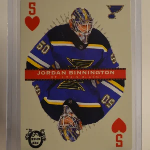 Jordan Binnington 2021-22 O-Pee-Chee Hockey Playing Cards #5-HEARTS
