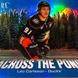 Leo Carlsson 2024-25 Upper Deck Allure Hockey Across the Pond Blue Parallel #ATP-2
