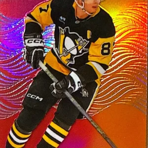 Sidney Crosby 2024-25 Upper Deck Allure Hockey Color Flow Red-Orange #CFL-54