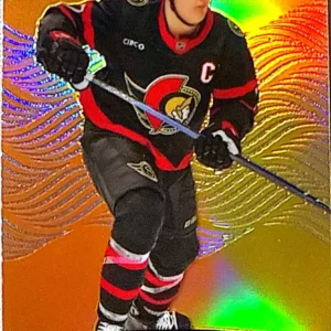 Brady Tkachuk 2024-25 Upper Deck Allure Hockey Color Flow Orange-Yellow Parallel #CFL-10