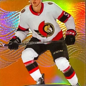 Shane Pinto 2024-25 Upper Deck Allure Hockey Color Flow Orange-Yellow Parallel #CFL-52