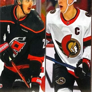 Sebastian Aho / Brady Tkachuk CL 2024-25 Upper Deck Series 2 Hockey Base Set #450