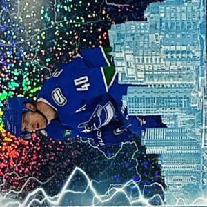 Elias Pettersson 2024-25 Upper Deck Series 2 Hockey ElectriCITY Speckle Parallel #EC-12