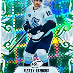 Matty Beniers 2024-25 Upper Deck ICE Hockey Emerald Green Parallel #87