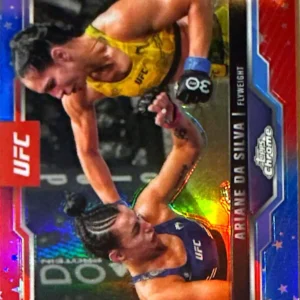 Ariane da Silva 2025 Topps Chrome UFC Base Red & Blue Refractor #165