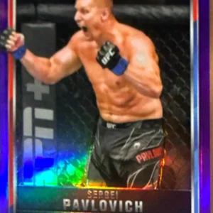Sergei Pavlovich 2025 Topps Chrome UFC Base Purple Refractor #148